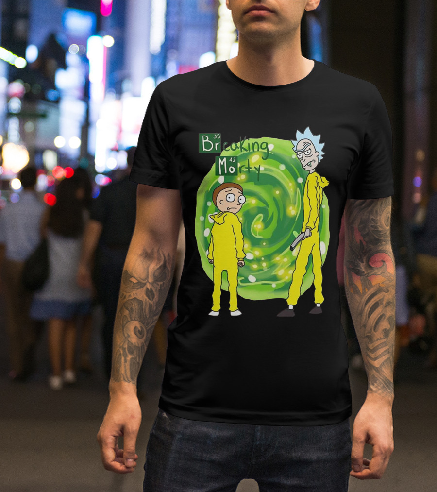 Breaking Morty Rick And Morty Meets Breaking Bad Fusion T-Shirt