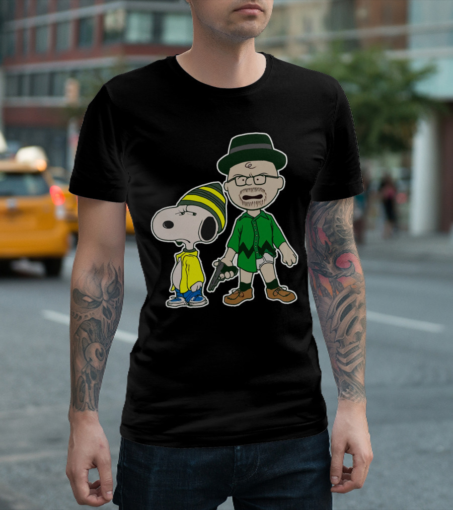 Snoopy and Charlie Brown Breaking Bad Walter and Jesse Mashup T-Shirt