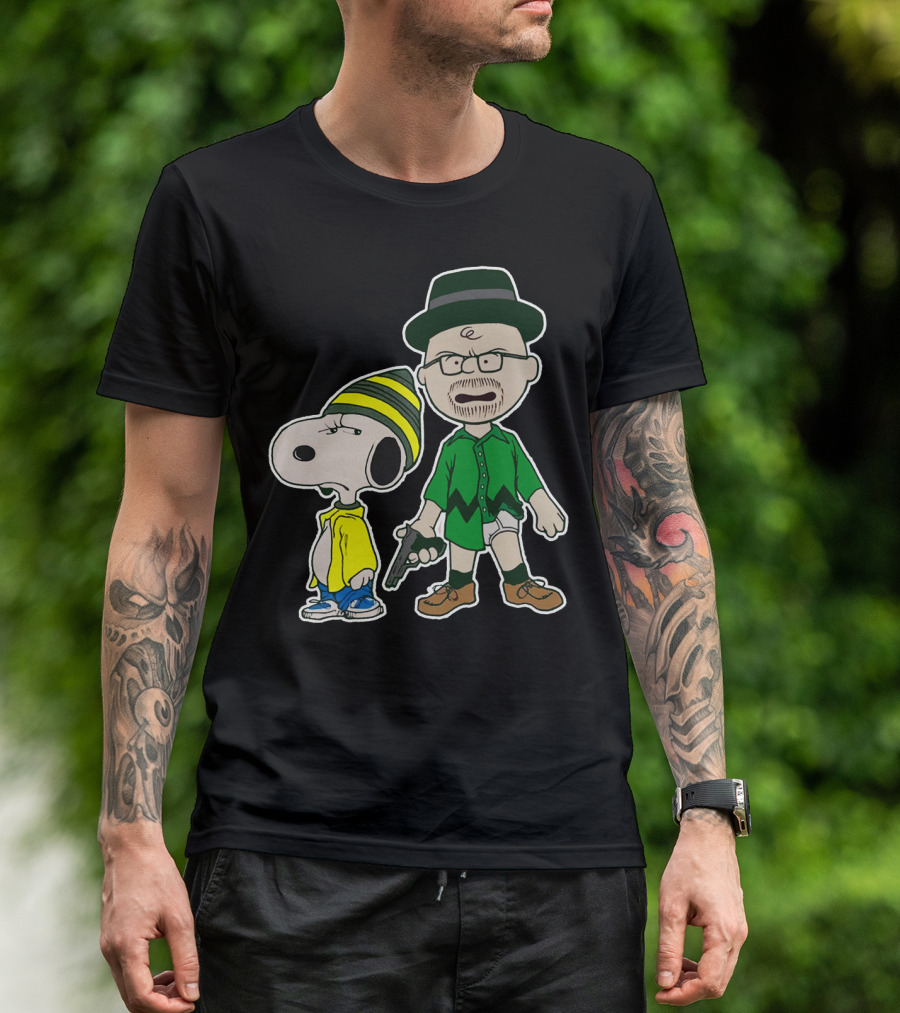 Snoopy And Charlie Brown Breaking Bad Walter And Jesse Mashup T-Shirt