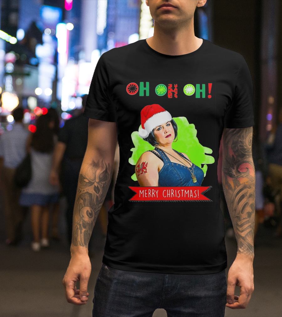Nessa Ho Ho Ho Gavin Stacey Merry Christmas Santa Hat Tattoo T-Shirt