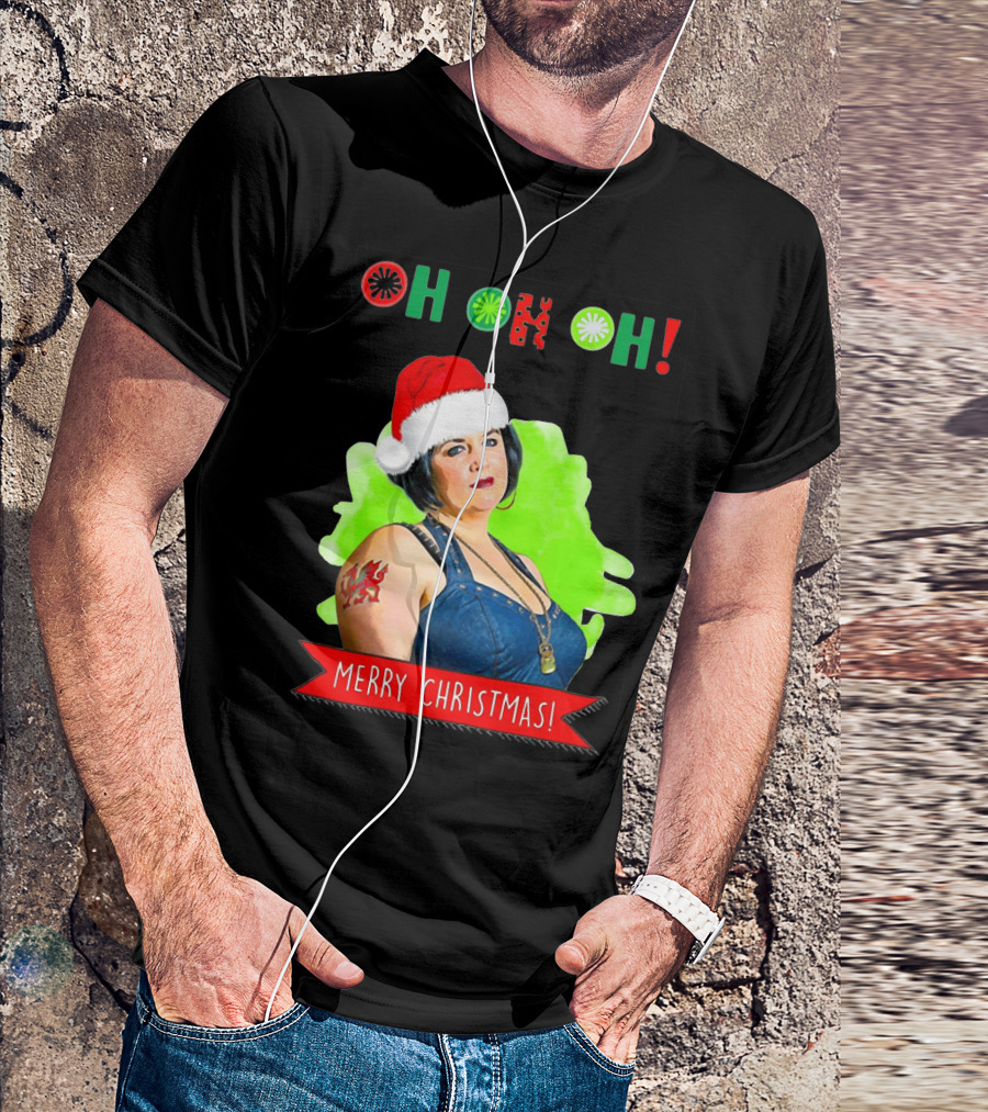 Nessa Ho Ho Ho Gavin Stacey Merry Christmas Santa Hat Tattoo T-Shirt