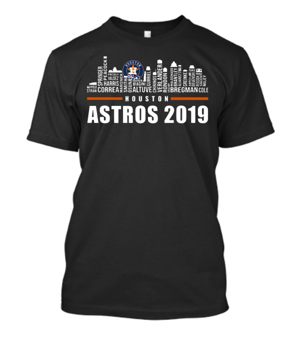 Houston Astros Skyline Player Names 2019 T-Shirt