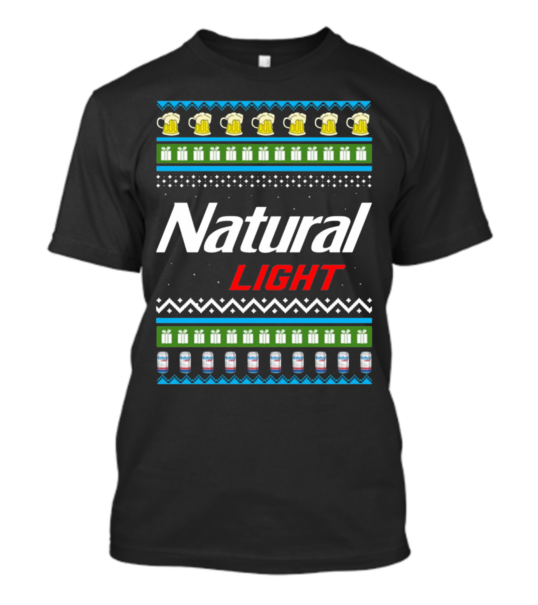 Natural Light Holiday Beer Ugly T-Shirt