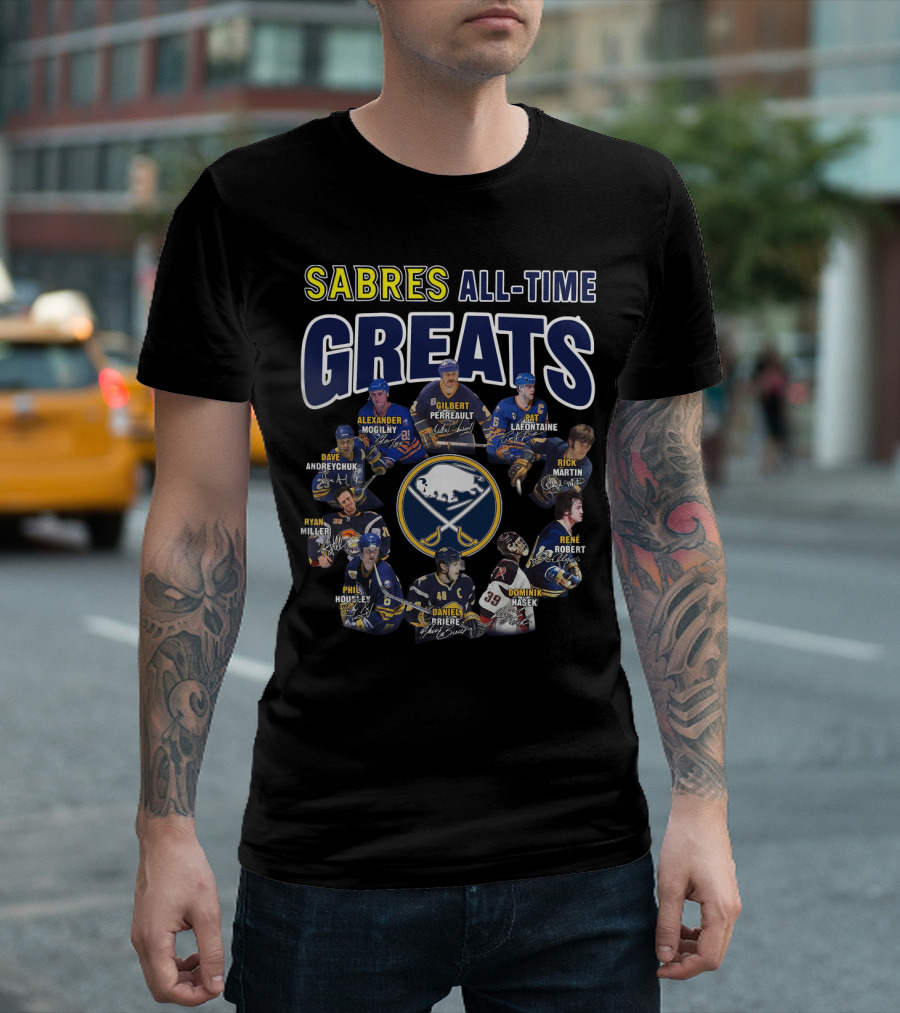 Sabres All-Time Greats Alexander Mogilny Gilbert Perreault Pat Lafontaine Dave Andreychuk Ryan Miller Rick Martin Rene Robert Phil Housley Daniel Brie
