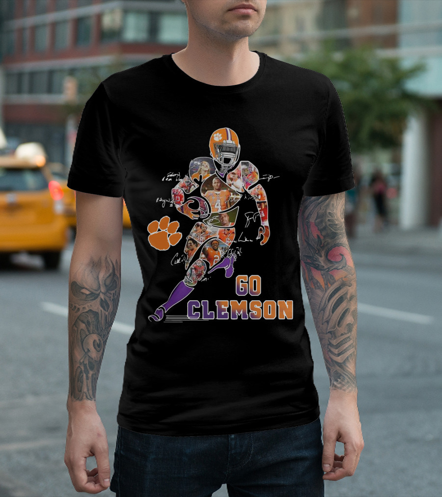 Clemson Tigers Football Team Heroes Collage Go T-Shirt