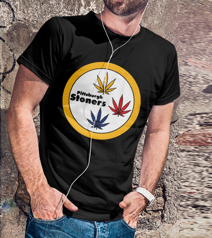 Pittsburgh Stoners Weed Leaves Steelers Colors T-Shirt