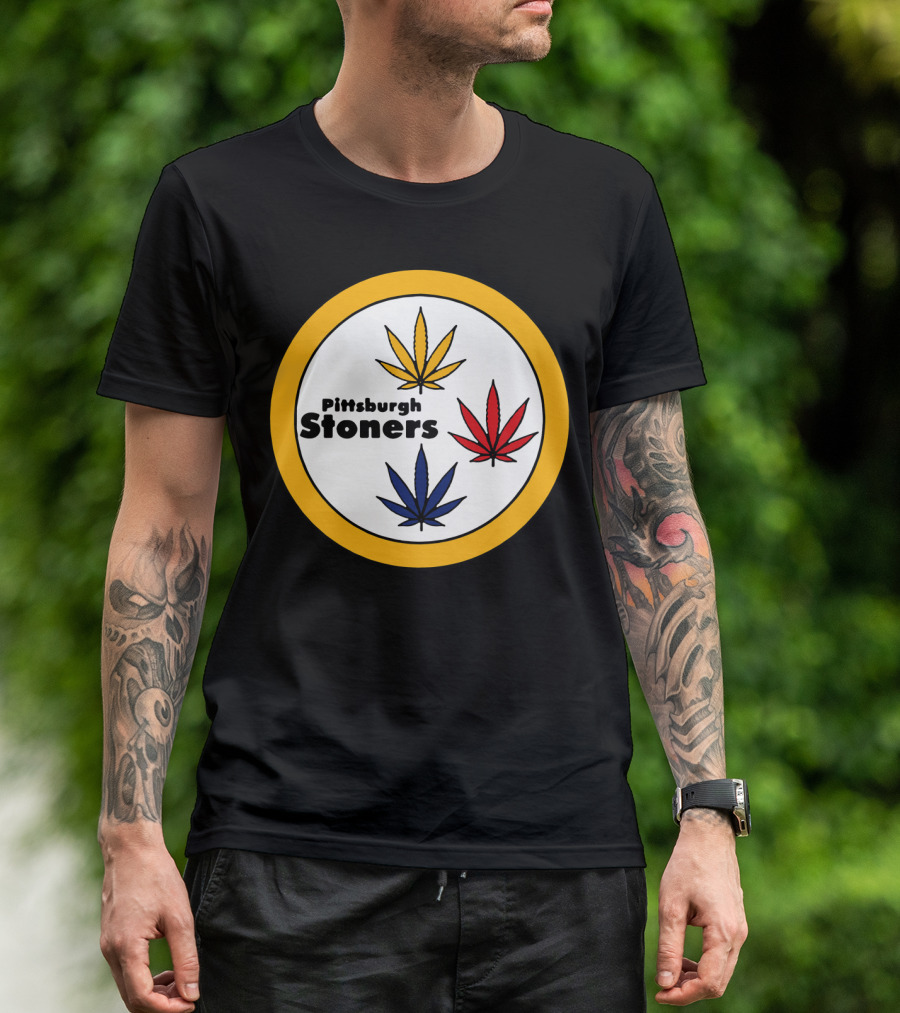 Pittsburgh Stoners Weed Leaves Steelers Colors T-Shirt