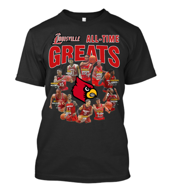 Louisville Cardinals Basketball All-Time Greats Legends Unseld Griffith Siva T-Shirt