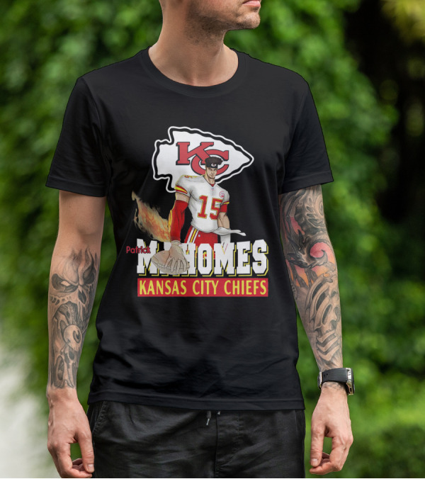 Patrick Mahomes Kc Kansas City Chiefs Football Flame T-Shirt