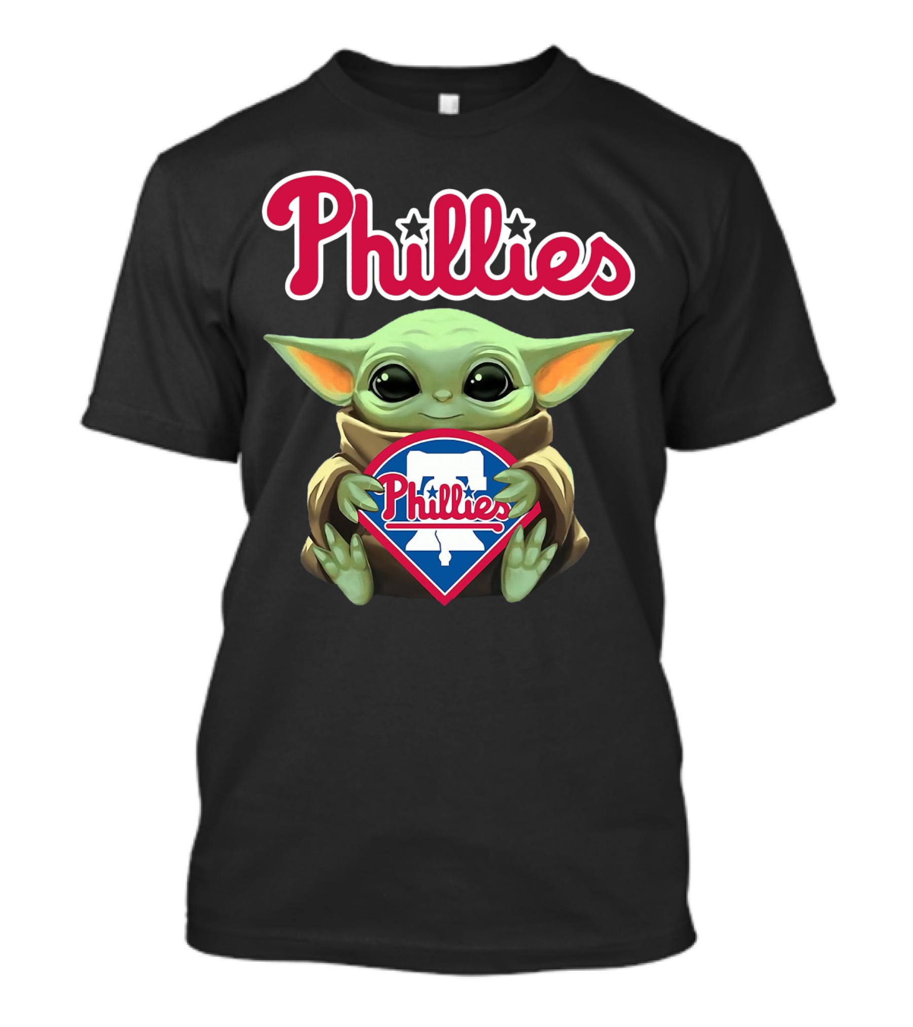 Phillies Baby Yoda Hug Philadelphia Phillies T-Shirt