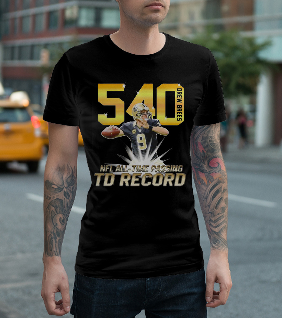 Drew Brees Nfl All-Time Passing Td Record T-Shirt