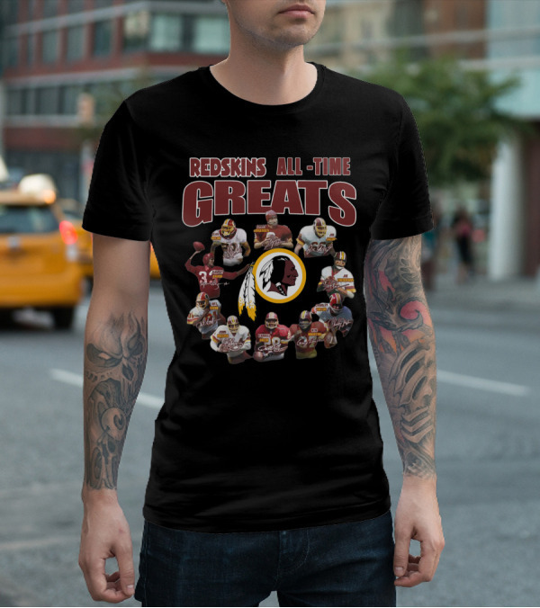 Redskins All-Time Greats Football Legends Circle T-Shirt
