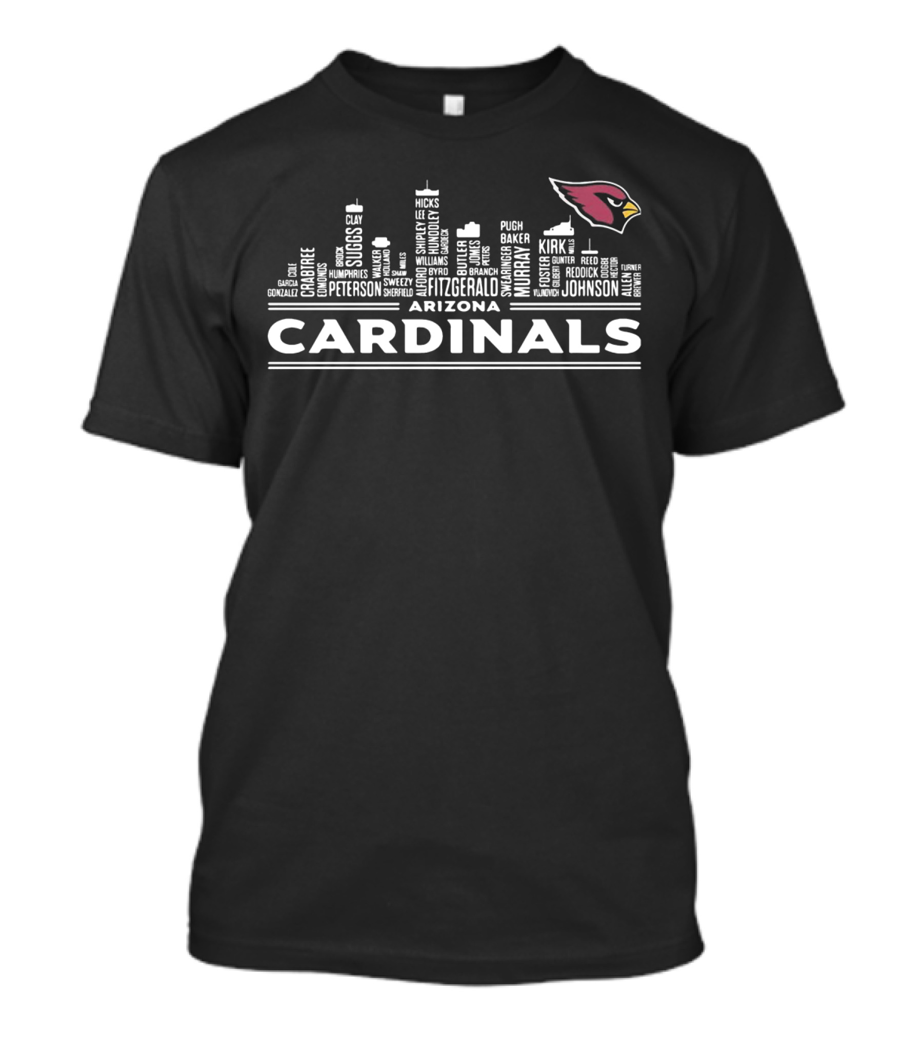 Arizona Cardinals Peterson Fitzgerald Murray Gonzalez Suggs Cityscape T-Shirt