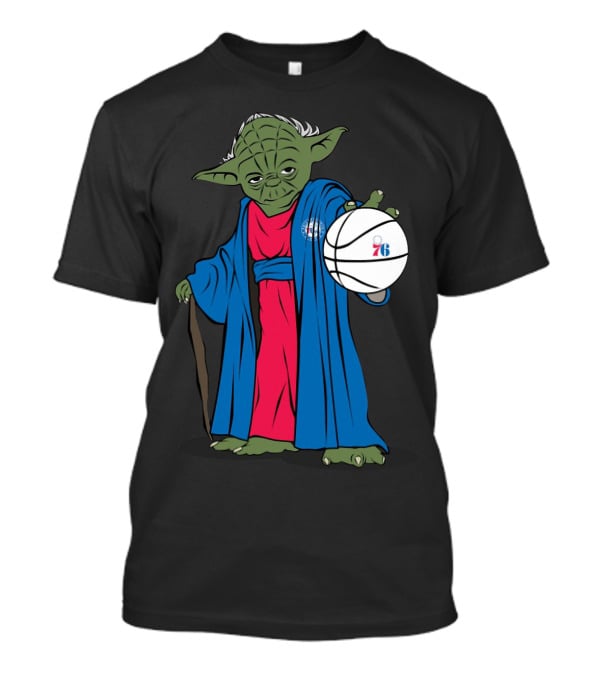 Master Yoda Philadelphia 76Ers Star Wars NBA Crossover T-Shirt