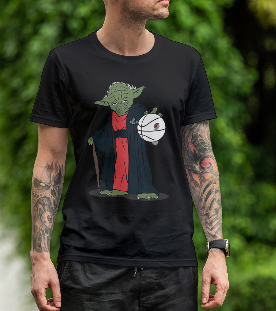 MASTER YODA PORTLAND TRAIL BLAZERS BASKETBALL FORCE T-Shirt