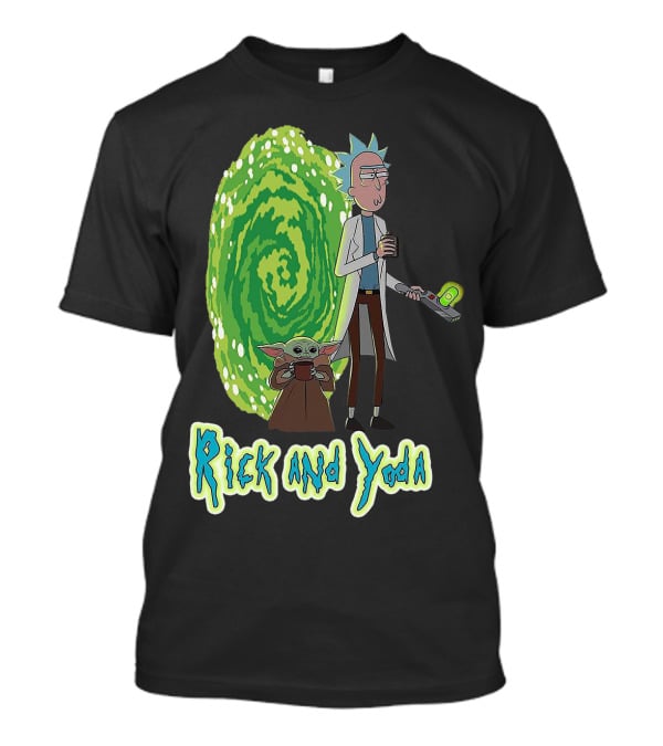 Rick And Yoda Portal Adventure T-Shirt