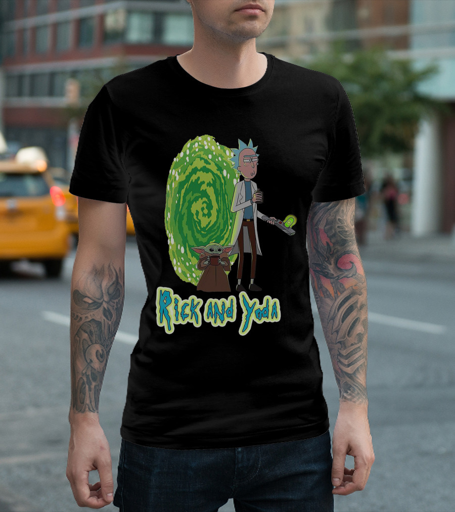 Rick and Yoda Portal Adventure T-Shirt