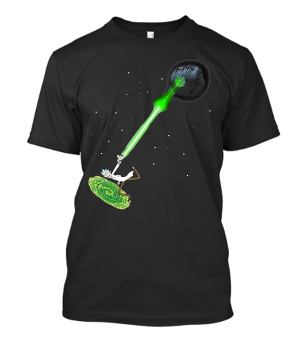 Rick Sanchez Kamehameha Death Star T-Shirt