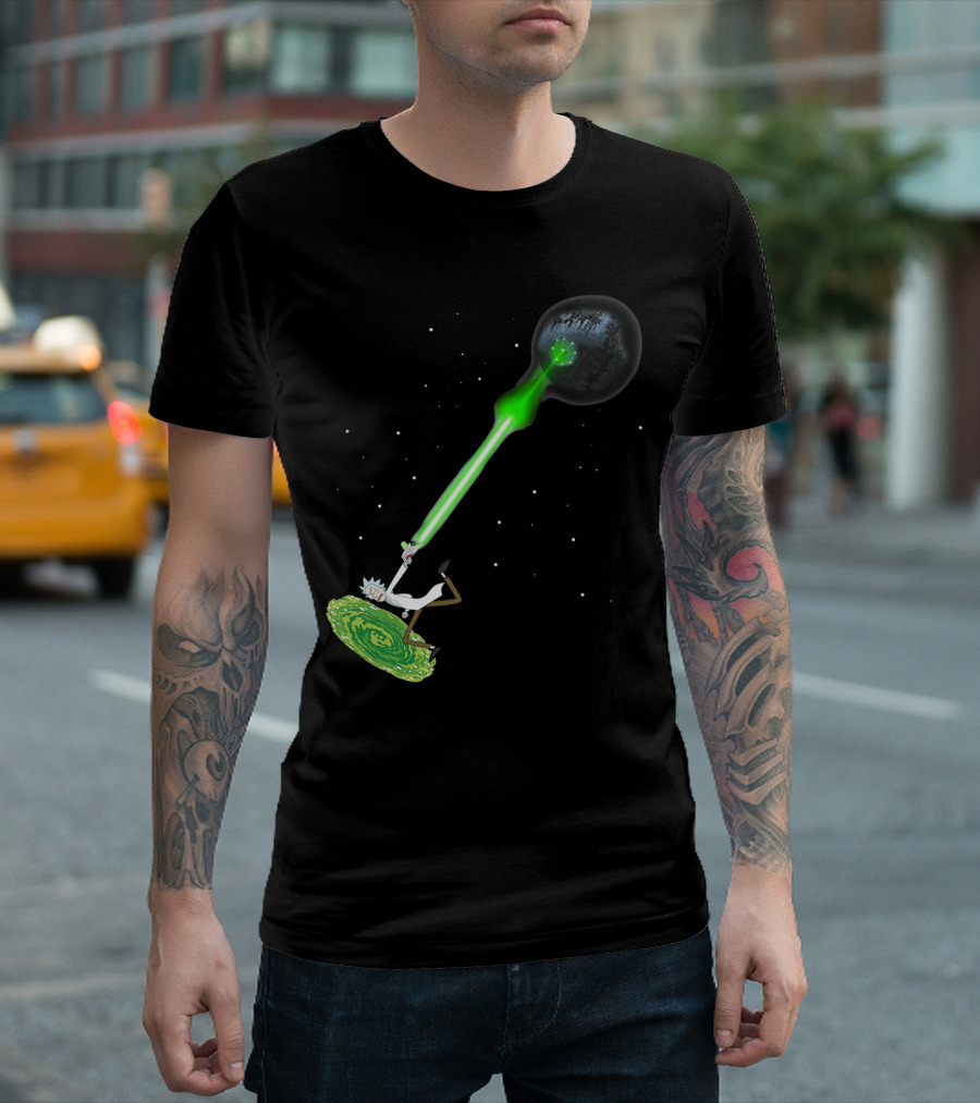 RICK SANCHEZ KAMEHAMEHA DEATH STAR T-Shirt