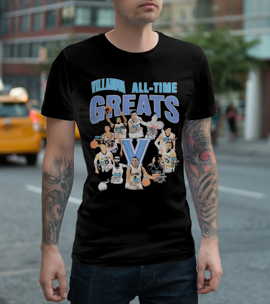 Villanova Wildcats All-Time Greats Basketball Legends T-Shirt