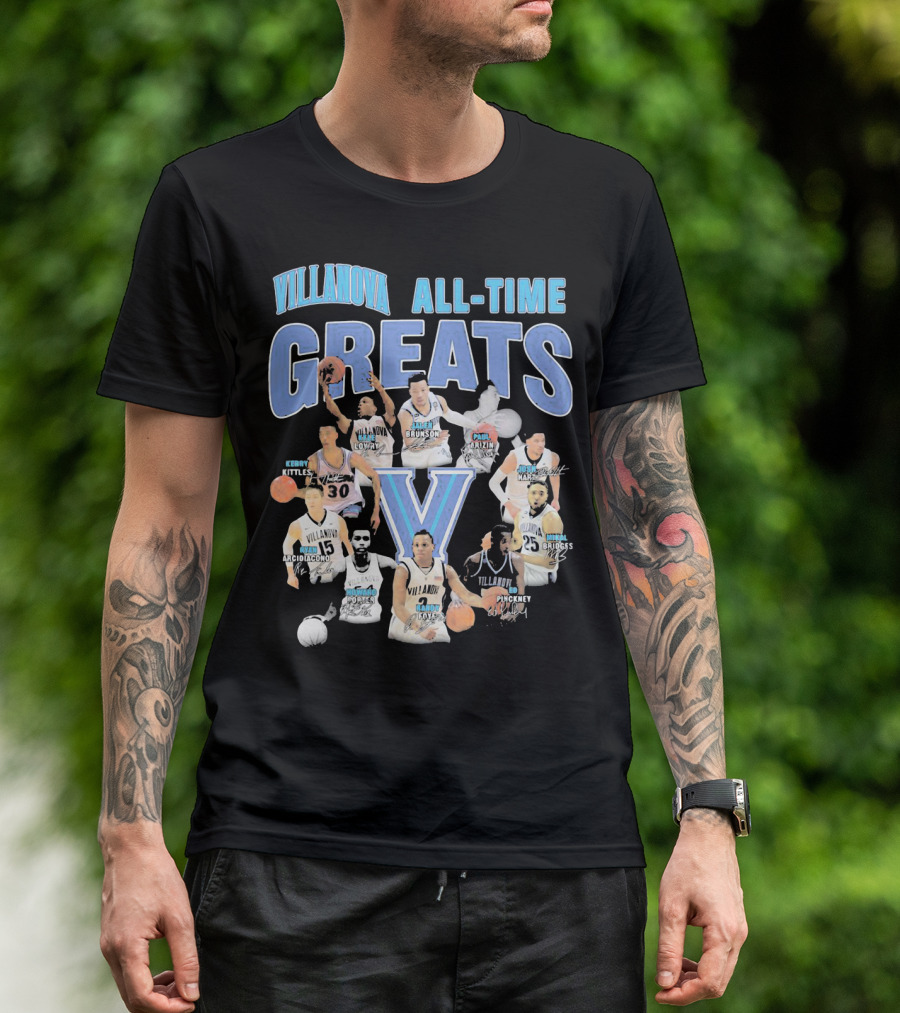 Villanova Wildcats All-Time Greats Basketball Legends T-Shirt