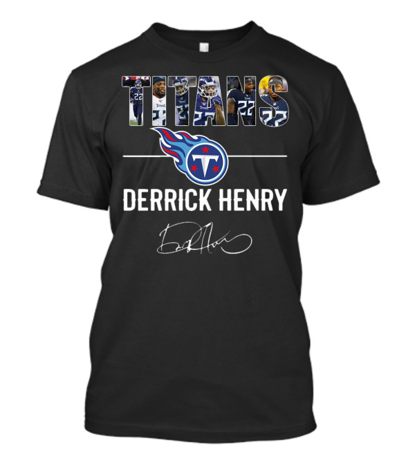 Tennessee Titans Derrick Henry Signature Jersey Nfl Football T-Shirt