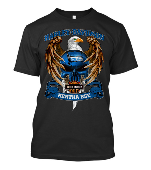 Harley Davidson Hertha Bsc Motor Cycles Bundesliga Eagle T-Shirt
