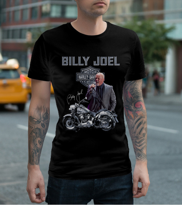 Billy Joel Harley Davidson Motorcycle Cycles T-Shirt