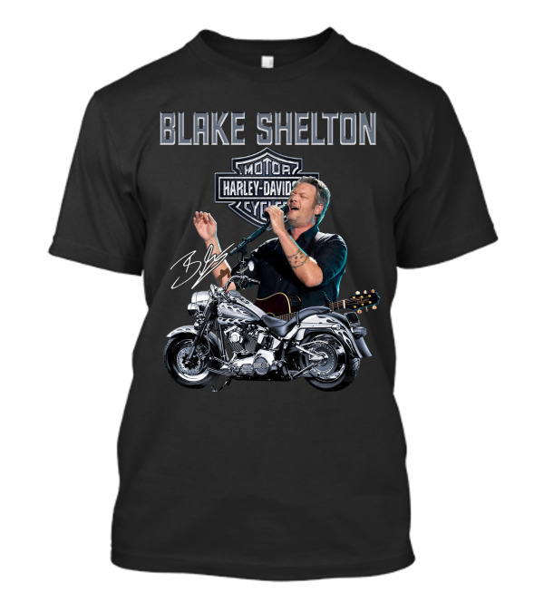 Blake Shelton Harley Davidson Motorcycles 129 Signature Edition T-Shirt