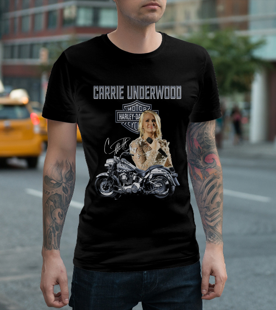 Carrie Underwood Harley Davidson Motorcycle Performance T-Shirt