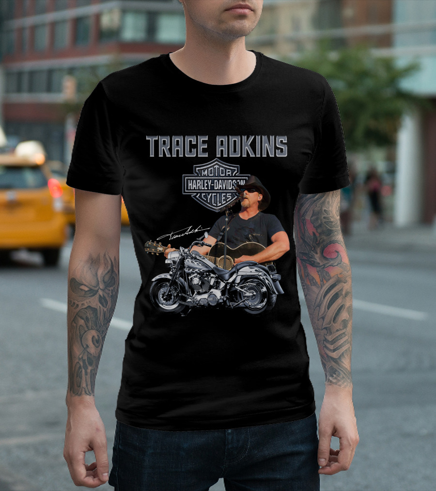 Trace Adkins Harley Davidson Motorcycles Guitar Performance T-Shirt