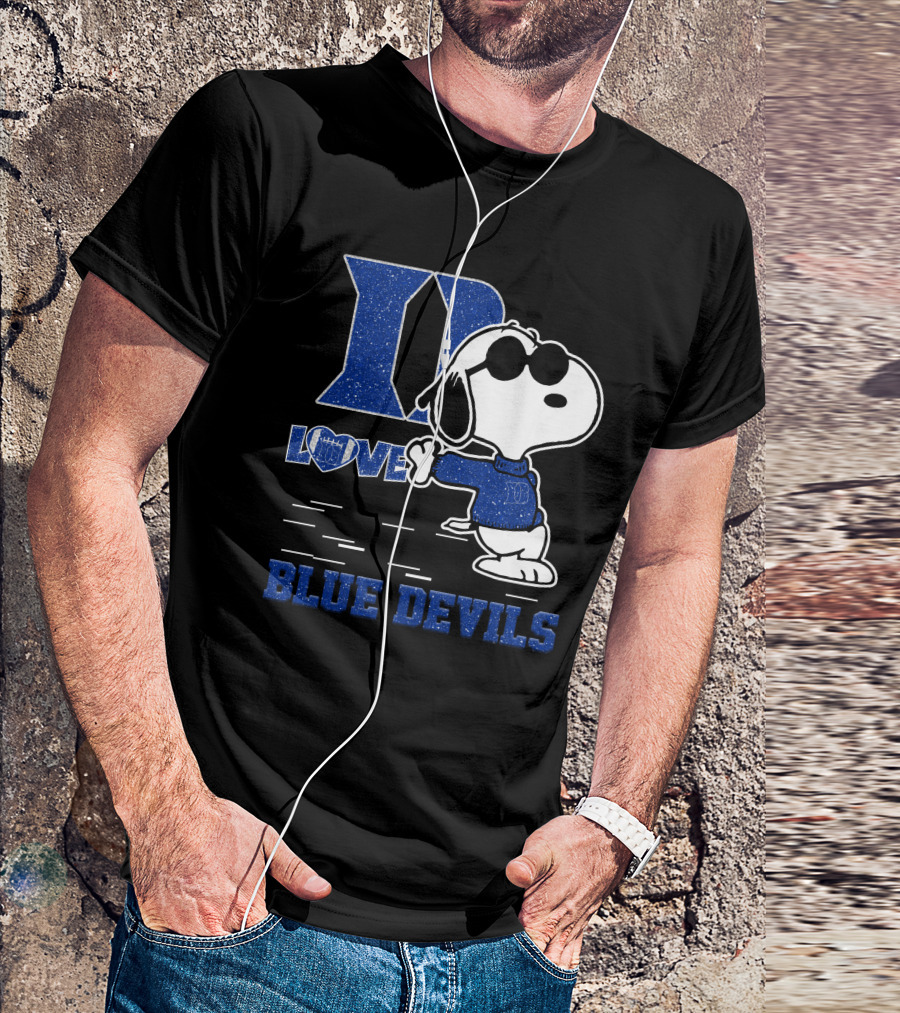 Snoopy Love Duke Blue Devils Peanuts Fan T-Shirt