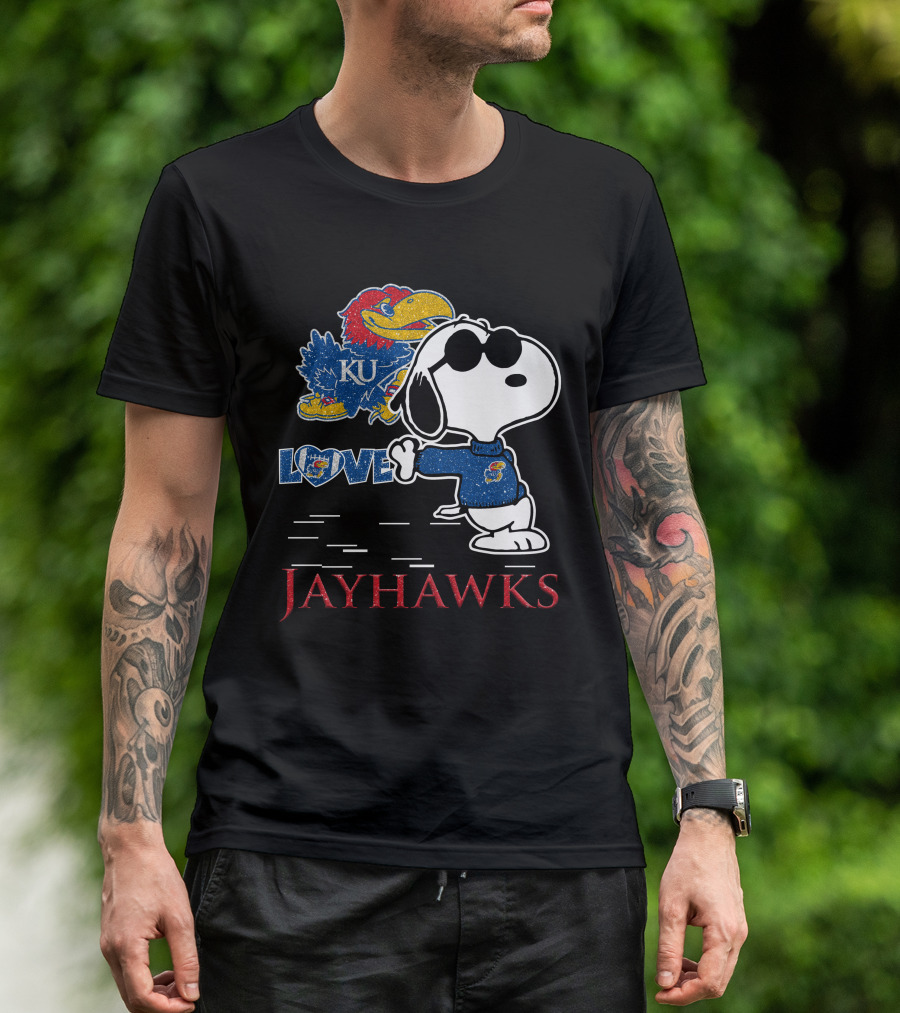 Snoopy KU Love Jayhawks T-Shirt