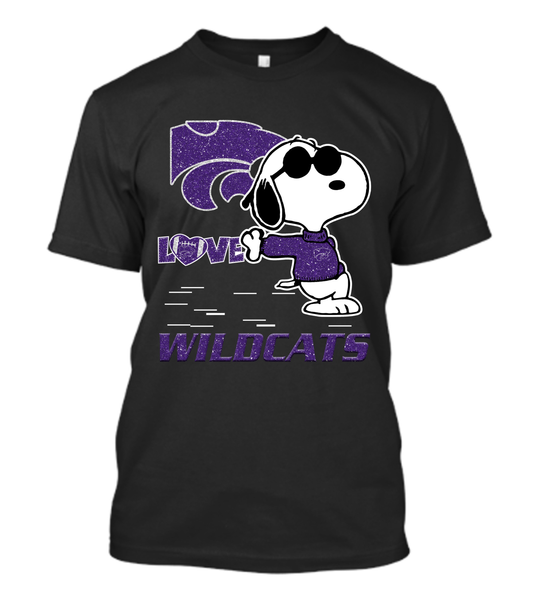Snoopy Love Kansas State Wildcats Peanuts T-Shirt