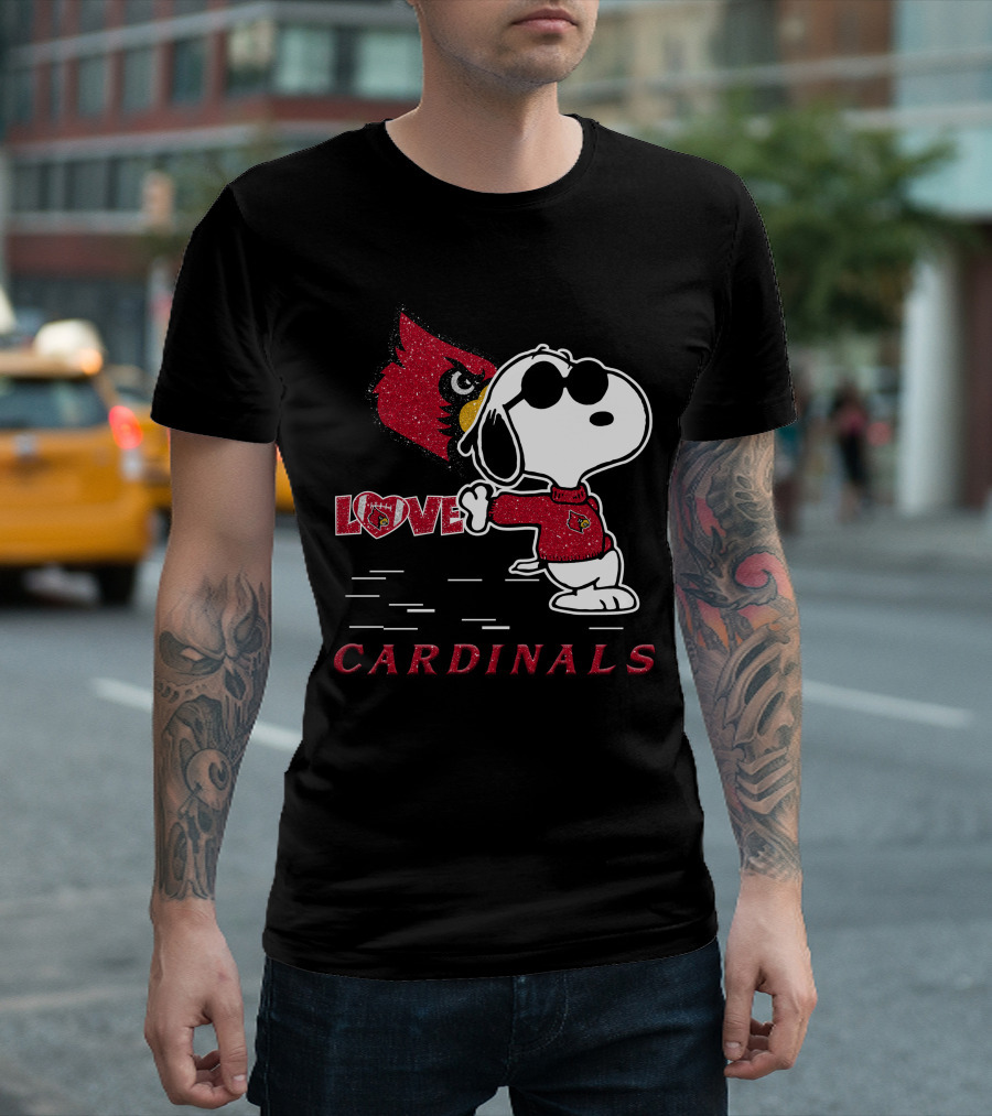 Snoopy Cardinals Love Louisville T-Shirt