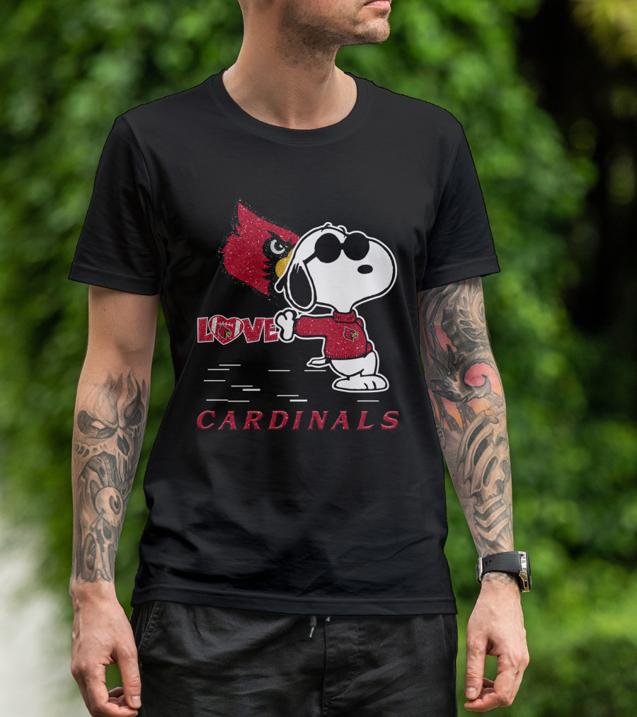 Snoopy Cardinals Love Louisville T-Shirt