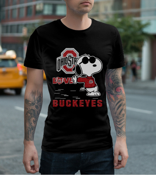 Ohio State Buckeyes Love Snoopy Sports T-Shirt
