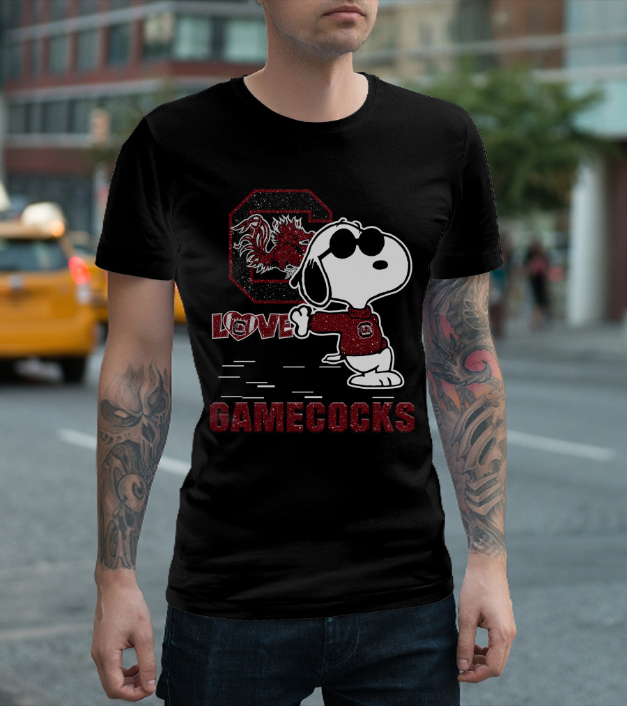 Snoopy Love Gamecocks South Carolina T-Shirt