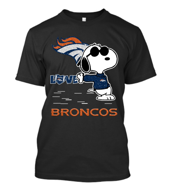 Snoopy Love Denver Broncos Nfl Fans T-Shirt