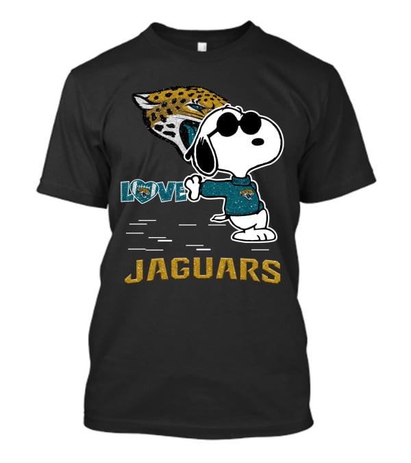 Snoopy Love Jacksonville Jaguars Jaguars T-Shirt