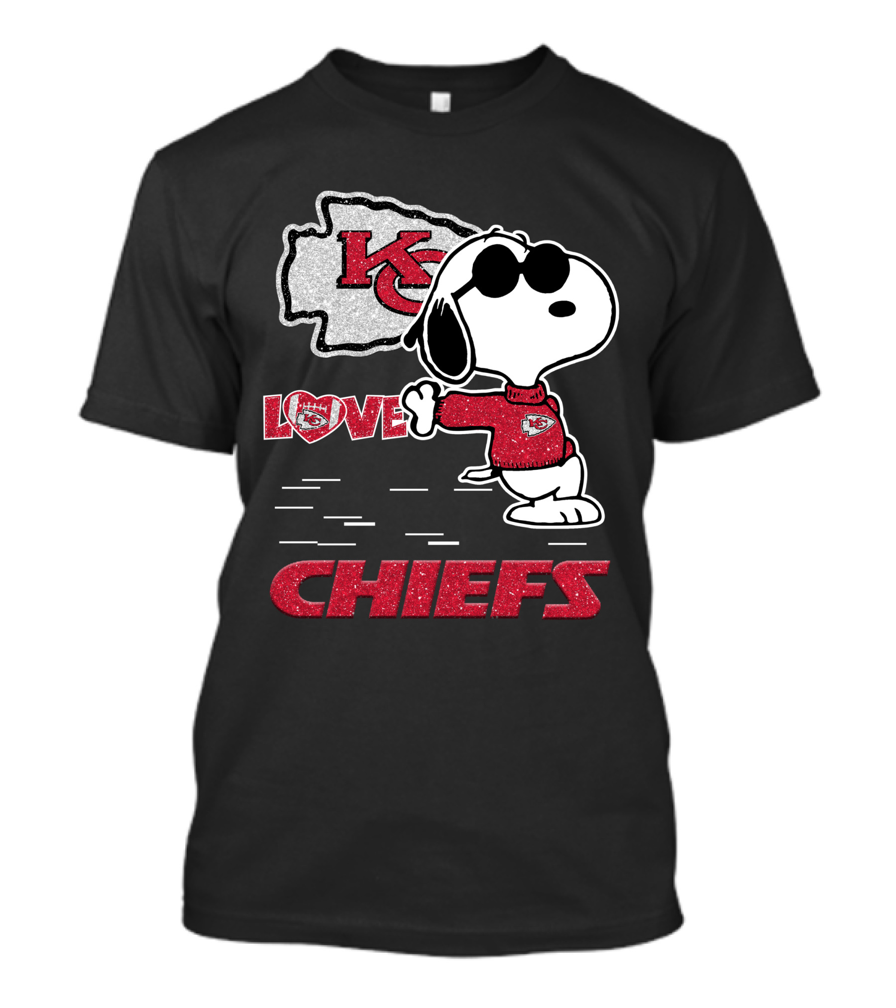 Snoopy Kansas City Chiefs Love Chiefs KC T-Shirt