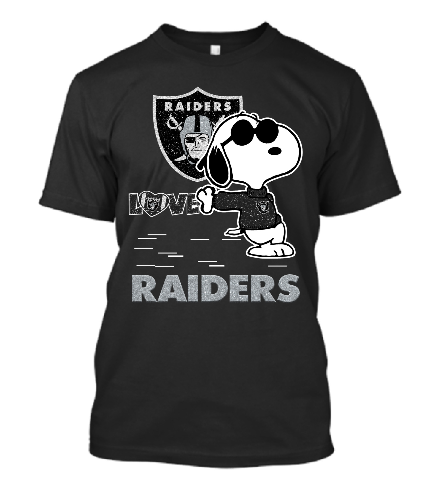 Snoopy Love Raiders Las Vegas Raiders NFL Football T-Shirt