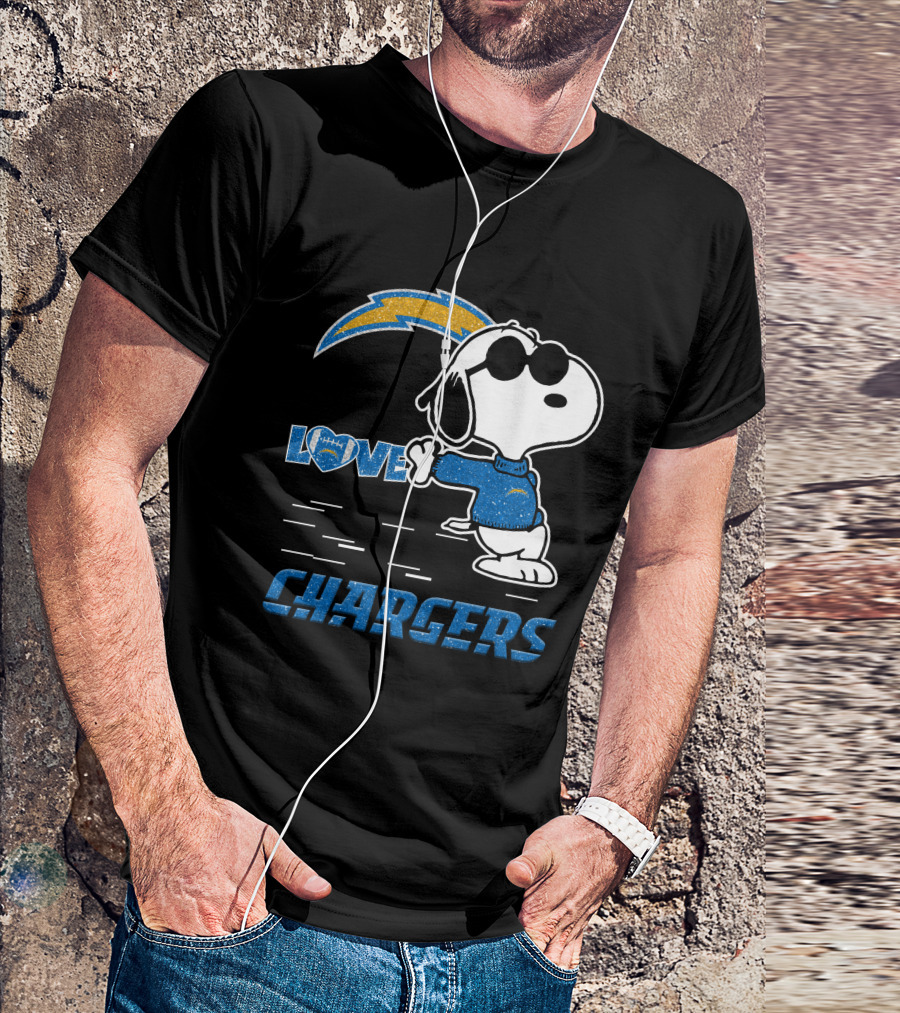 Snoopy Love Chargers Los Angeles T-Shirt