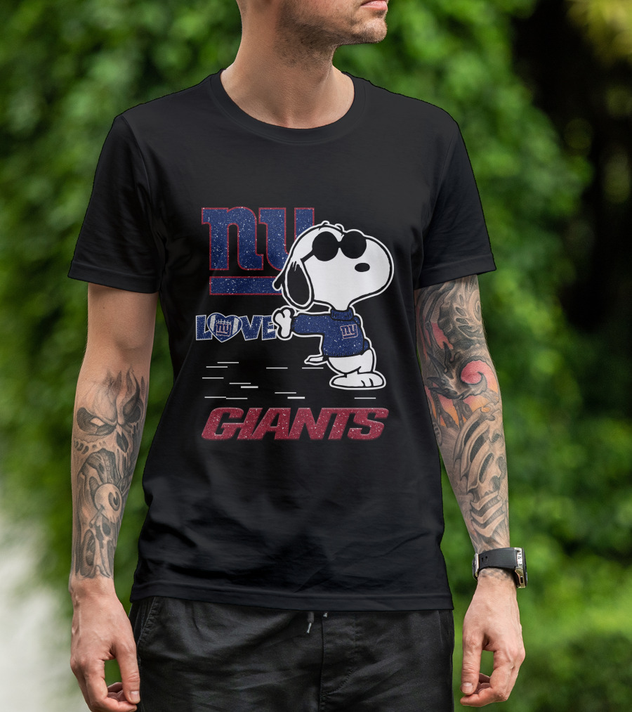 Snoopy NY Giants Love T-Shirt
