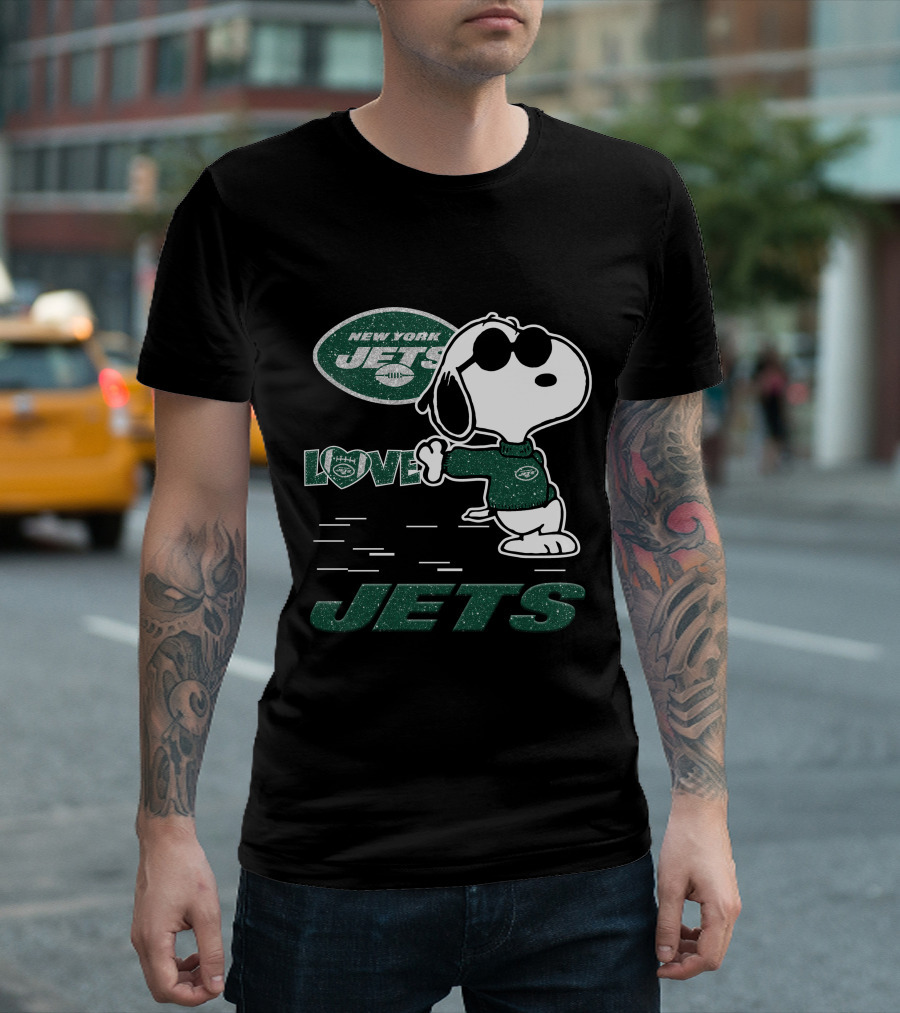 Snoopy New York Jets Love T-Shirt