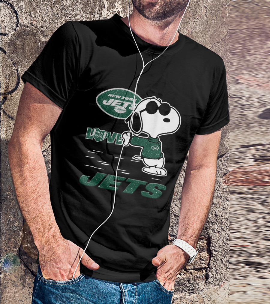 Snoopy New York Jets Love T-Shirt