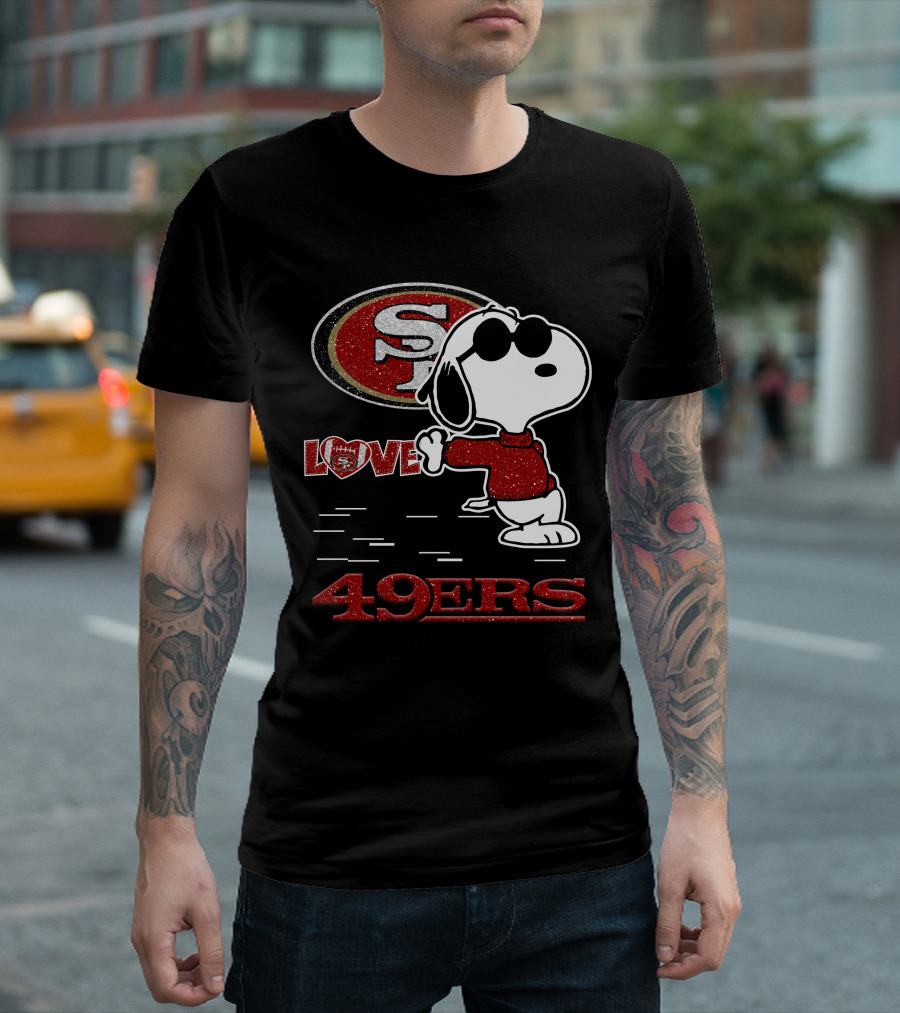 Snoopy Love San Francisco 49ers Fans Nfl Football 131 T-Shirt