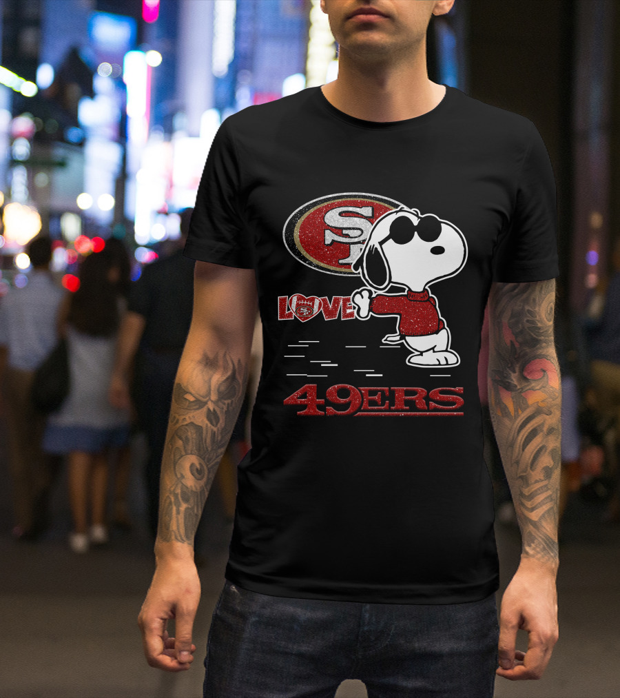 Snoopy Love San Francisco 49ers Fans Nfl Football 131 T-Shirt