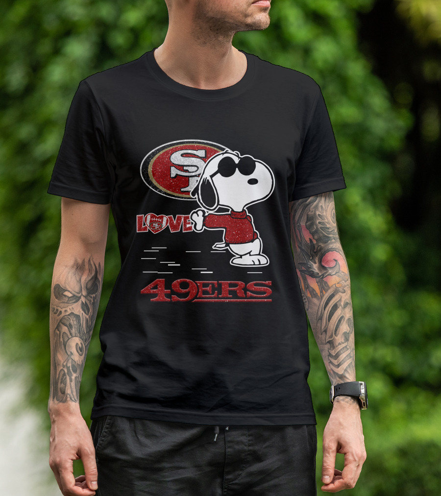 Snoopy Love San Francisco 49ers Fans Nfl Football 131 T-Shirt