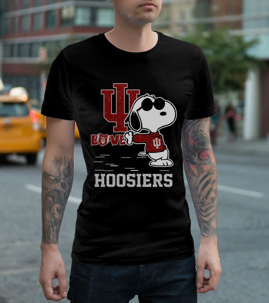 Snoopy IU Love Indiana Hoosiers T-Shirt